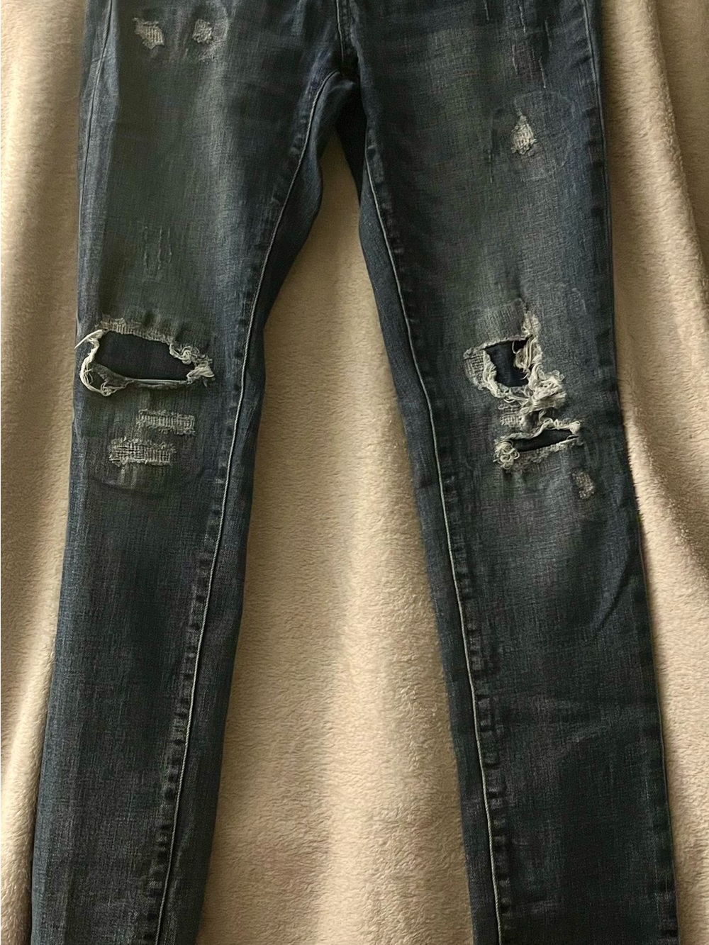 Aéropostale Stacked Ultra Skinny Men’s Distressed Stretch Jeans Blue Size 32